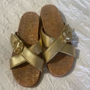 Lilly Pulitzer Gold Cork Sandals